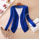 Cardigan feminino com bordado de flores 2