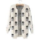 Cardigan feminino com caveiras 5