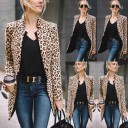 Cardigan feminino com padrão de leopardo 1