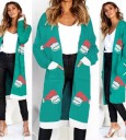 Cardigan feminino com padrão natalício 2