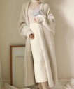 Cardigan long et pelucheux pour femmes 4