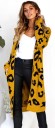 Cardigan lungo da donna con motivo leopardato 5