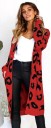 Cardigan lungo da donna con motivo leopardato 5