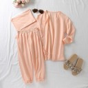 Cardigan, top e calças para rapariga L1491 2