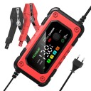 Cargador de baterías de automóvil 12 V 7 A Cargador automático inteligente con microprocesador Protección contra sobrevoltaje Enchufe 2