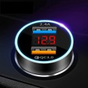 Cargador de coche de carga rápida con dos puertos USB 1
