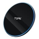 Cargador inalámbrico Qi de 10 W para teléfonos con carga inalámbrica Base redonda brillante de aleación de aluminio y policarbonato Diámetro 1