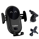 Cargador inalámbrico rápido de 30 W para coche con sensor de infrarrojos, sujeción automática, ventosa y clip, QC3.0, soporte giratorio, Micro USB en el set. 3