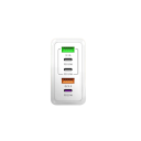 Cargador rápido de 120 W, 5 puertos, 3 USB C, 2 USB A, adaptador, enchufe UE, cargador USB para varios dispositivos, carga rápida de alta potencia. 2