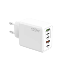 Cargador rápido de 120 W, 5 puertos, 3 USB C, 2 USB A, adaptador, enchufe UE, cargador USB para varios dispositivos, carga rápida de alta 3