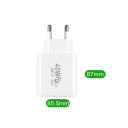 Cargador rápido de 40 W con 3 puertos 2x USB C y USB A PD con enchufe UE Adaptador de corriente QC 3.0 Carga rápida para teléfonos tabletas portátiles 6