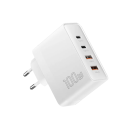 Cargador rápido GaN de 100 W con 4 puertos (2 USB C y 2 USB A), adaptador de corriente de viaje PD QC 4.0 3.0 con enchufe europeo para varios dispositivos. 10
