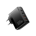 Cargador rápido GaN de 100 W con 4 puertos (2 USB C y 2 USB A), adaptador de corriente de viaje PD QC 4.0 3.0 con enchufe europeo para varios 1
