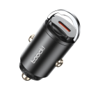 Cargador rápido para coche de 45 W con puerto USB C, cargador rápido para encendedor de cigarrillos, carga universal de teléfono en el coche, salida USB-C 1
