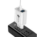 Cargador USB de carga rápida de 20 W con pantalla LED, puertos USB C y USB A, adaptador PD 5 V UE, carga rápida para teléfono y tableta. 6