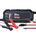 Caricabatterie per auto 12 V 1,5 A Caricabatterie automatica a tre fasi con indicatore LED di carica e protezione contro sovratensioni spina EU 1