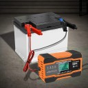 Caricabatterie per auto 12 V 12 A Caricabatterie intelligente a impulsi con display LCD per batterie al piombo, AGM e GEL presa EU 3
