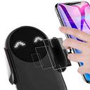 Caricabatterie wireless 30W per auto con sensore infrarosso, bloccaggio automatico, supporto a ventosa e clip QC3.0, supporto rotante Micro USB incluso 2