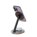 Caricabatterie wireless magnetico 2 in 1 100W stazione di ricarica pieghevole con cavo Tipo-C indicatore di ricarica base in silicone 4