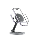 Caricabatterie wireless magnetico 2 in 1 100W stazione di ricarica pieghevole con cavo Tipo-C indicatore di ricarica base in silicone 6