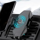 Caricabatterie wireless per auto con supporto per telefono Potenza da 5 a 10 W Connettore Micro USB Materiale silicone e ABS Dimensioni 11,4 x 6,6 x 3