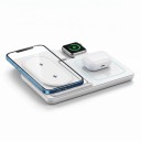 Caricabatterie wireless pieghevole 3 in 1 per iPhone Apple Watch e AirPods 30 W ricarica rapida con luce notturna e ventilatore 2