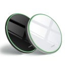 Caricabatterie wireless Qi per telefoni con supporto per la ricarica wireless Sottile pad rotondo 10 x 0,6 cm Lega di alluminio e ABS 3