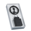 Caricatore rapido 45W PD con cavo USB C duale 1 m spina EU super caricamento rapido 5A adattatore da rete per la ricarica di smartphone e tablet 5