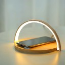 Caricatore wireless con lampada per telefoni con supporto per ricarica wireless Base rotonda con luce ad arco Alimentazione tramite USB-C 3