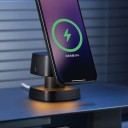 Caricatore wireless magnetico 3in1 15 W con lampada per iPhone Apple Watch e AirPods Supporto di ricarica da comodino 5