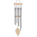 Carillon suspendu en métal 68 cm avec éléments en bois Design élégant pour le jardin, la terrasse et l'appartement Accessoire décoratif 1