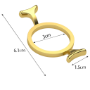 Carimbo de Selo 6,1 x 3 cm para selos de 2,5 cm Carimbo de latão dourado para selagem a quente de envelopes e convites 2