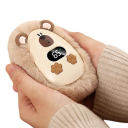 Carino scaldamani in peluche Orso 1200 mAh 10,5 x 7,5 x 5,5 cm 3 temperature 45–65 °C Display digitale USB C 3