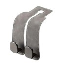 Cârlig auto pentru suportul de cap cu capăt dublu din metal, design elegant, suprafață moale, potrivit pentru genți, sacoșe și îmbrăcăminte 6