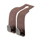 Cârlig auto pentru suportul de cap cu capăt dublu din metal, design elegant, suprafață moale, potrivit pentru genți, sacoșe și îmbrăcăminte 7