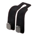 Cârlig auto pentru suportul de cap cu capăt dublu din metal, design elegant, suprafață moale, potrivit pentru genți, sacoșe și îmbrăcăminte 5