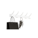Cârlig de perete pentru îmbrăcăminte cu 5 cârlige 33,5 × 3 cm din aluminiu pentru suspendarea jachetelor, cheilor și sacoșelor în hol 3