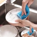 Cârpe din bambus pentru vase 5 buc Cârpe din fibră de bambus pentru spălarea manuală în chiuvetă Dimensiune 16 x 18 cm Pentru orice bucătărie Culori 3