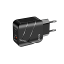 Carregador Rápido 40W com portas USB C e USB A adaptador de ficha EU carregador PD e QC 3.0 para carregamento rápido 12V/2,1A carregador 6