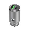 Carregador rápido de carro 100W USB C e USB A mini carregador para isqueiro suporte para dois dispositivos carregamento rápido Tipo C modelos compatíveis 1