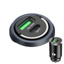 Carregador rápido de carro 100W USB C e USB A mini carregador para isqueiro suporte para dois dispositivos carregamento rápido Tipo C modelos compatíveis 7