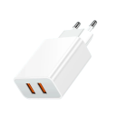 Carregador rápido de rede para tomada EU 2x USB A 2.4A adaptador de carregamento 5V 12W carregador de viagem universal para telemóveis e dispositivos 6