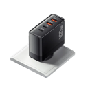 Carregador Rápido GaN 100W com 4 portas 2x USB C e 2x USB A PD QC 4.0 3.0 carregador de rede de viagem com ficha EU para múltiplos dispositivos 3