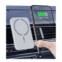 Carregador rápido magnético para automóvel 15W carregador sem fios suporte para telefone na grelha de ventilação forte magnetismo cabo Tipo C 360° 2