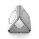 Carregador sem fios magnético 3 em 1 Pro para iPhone Apple Watch e AirPods 15 W USB-C Branco Estação de carregamento de viagem sem cabo 2