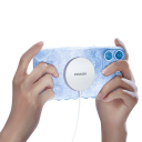 Carregador sem fios magnético rápido 20W com cabo USB C carregador portátil PD 12V 2A carregamento sem fios rápido para dispositivos com suporte Qi 4