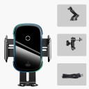 Carregador sem fios para carro 15 W Suporte para telefone no painel e na ventilação Conector USB-C Material ABS e acrílico Dimensões 13 x 10 cm 2