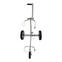 Carrinho de golfe elétrico com controlo remoto 24 V 2 x 200 W Autonomia 20 km 110 x 65 x 92 cm Aço inoxidável Prata Cruise control e travão 2