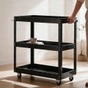 Carro de herramientas móvil de 3 niveles Capacidad 100 kg Dimensiones 74 x 66 x 35,5 cm Estructura metálica con ruedas y asa Para el taller 6