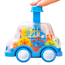 Carro de Polícia Infantil Transparente de Corda Brinquedo para Rapazes e Raparigas a Partir de 1 Ano Veículo para Bebés Presente que Desenvolve a Motricidade 2